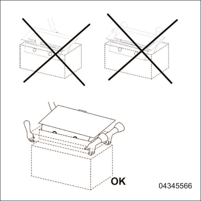 do not unbox the appliance alone