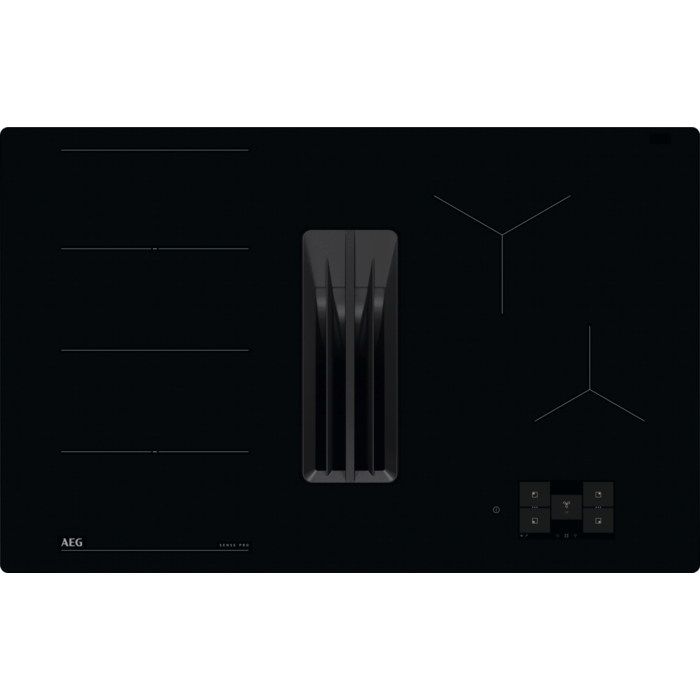 AEG Induktionskogeplade m/integreret emhætte 80 cm TU84CF43CB
