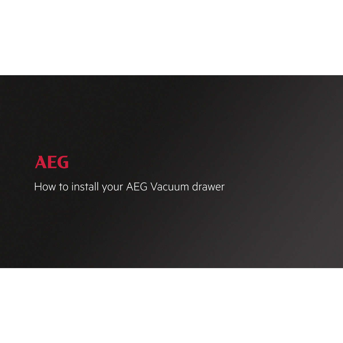 AEG - Vakuumpakker, skuffe - NKV914B