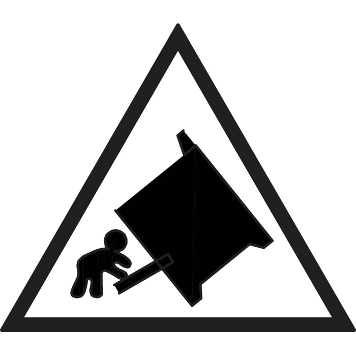Avoid that children push the oven door - risk of tilting