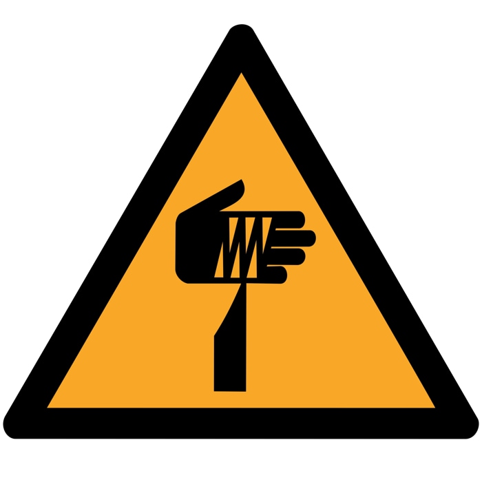 Warning; Sharp element ISO 7010