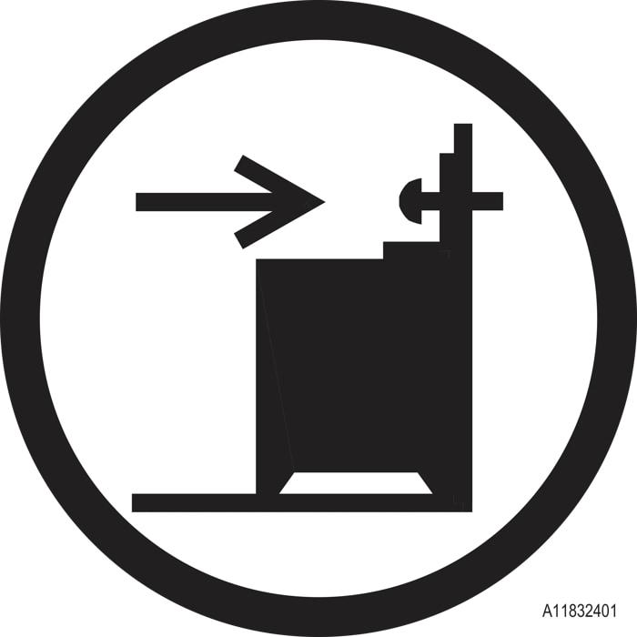 Fix the appliance to the wall - risk of tilting