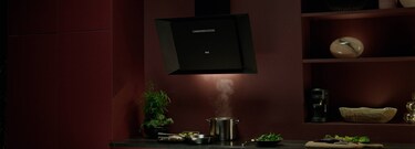 Vægmonterede emhætter i sort design